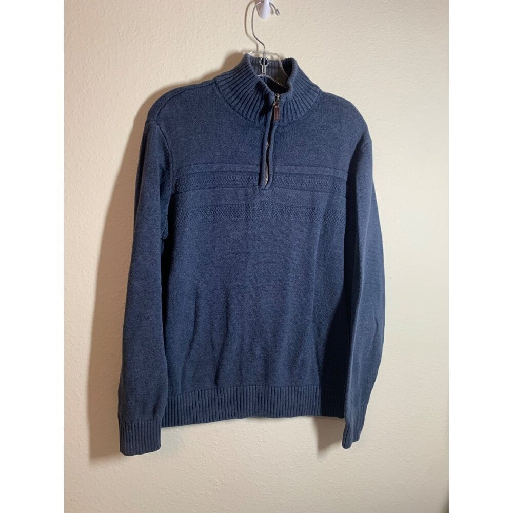 Dockers Men's Long Sleeve Knit Sweater Size Medium Blue AD7 - Picture 1 of 5